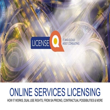 Microsoft Cloud Services Licensing 
