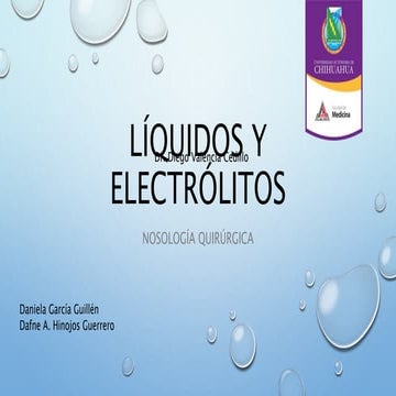 Líquidos y electrólitos | PPT