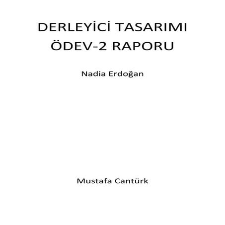 LR0 Parser Proje Raporu