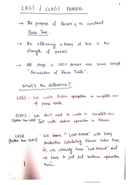 Lr 1 Clr 1 Parser With Example Pdf Lr 1 Clr 1 Parser With Example Pdf