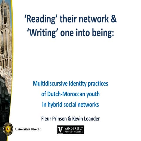 Reading and writing ones network: Multidiscursive identity practices