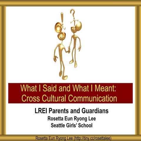 LREI Cross Cultural Communication for Parents