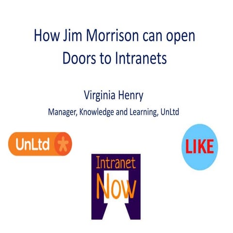 1 Gerry McGovern- From intranet to network - Intranet Now | PPT