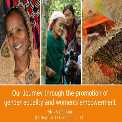 Our Journey through the promotion of gender equality and women’s empowerment