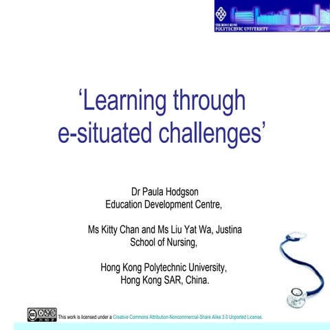 Learning through e-situated challenges