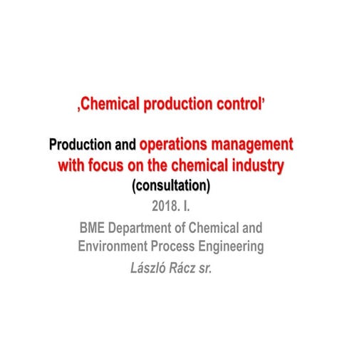 chemical production control slides | PPT