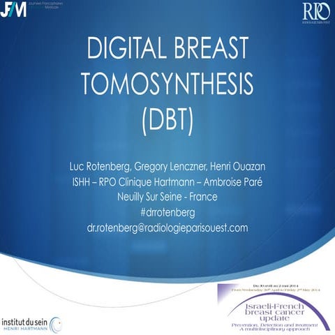Luc Rotenberg : Digital Breast Tomosynthesis