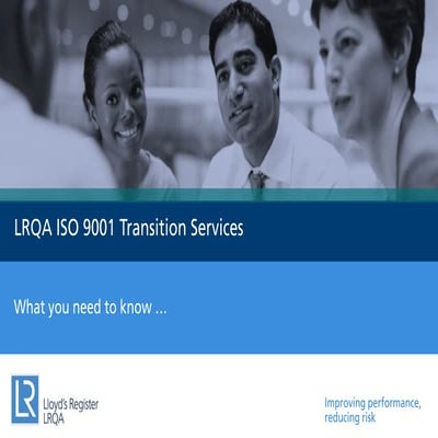 ISO 9001 2015 Transition Certification and Training from LRQA