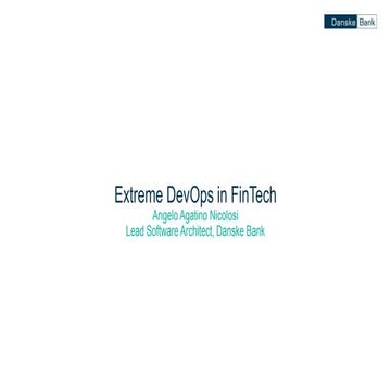 Extreme DevOps in Fintech