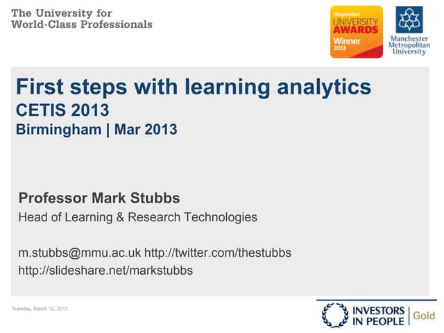 LRT Talks 2013-03-12 CETIS
