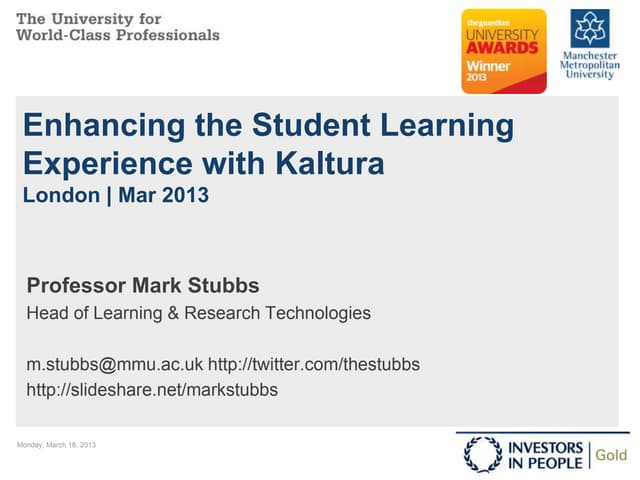 LRT Talks 20130319 Kaltura User Group