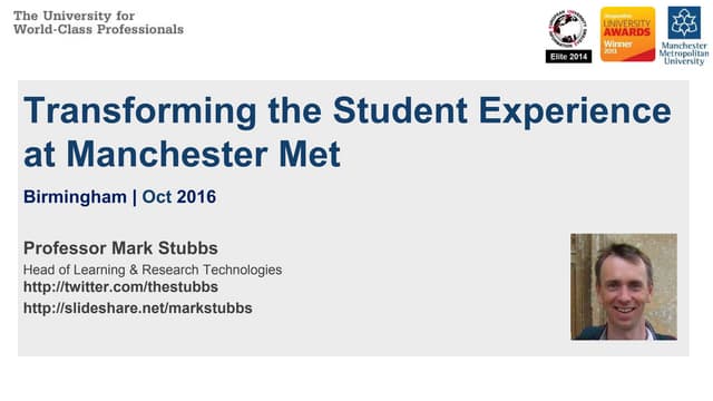 LRT Talks 20161012 Jisc Student Experience Experts Group