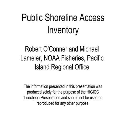 GIS-Based Approach to Shoreline Access Mapping