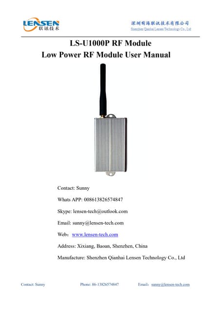 LS-U1000 rf module | PDF