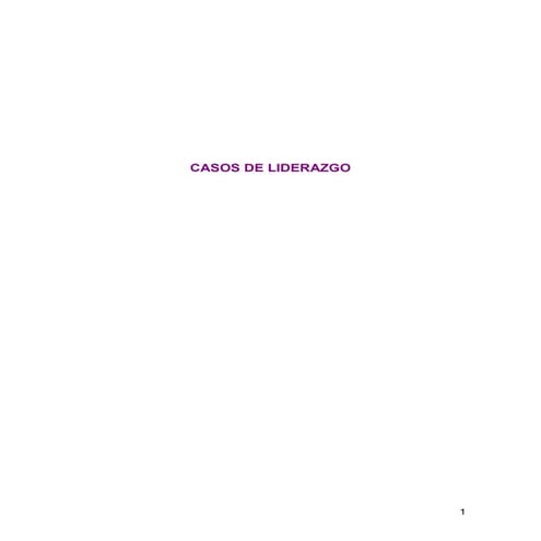 casos de liderazgo | PDF