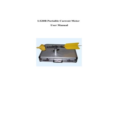 LS20B Portable Current Meter  User Manual
