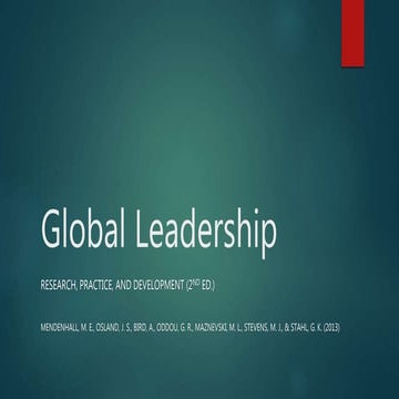 LS 300 Global Leadership Research (Week 1)