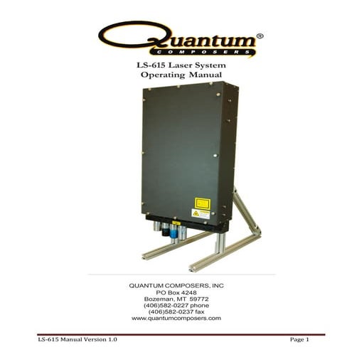 LS615 Laser System Manual