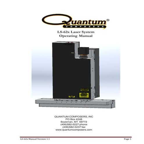 LS625 Laser System Manual