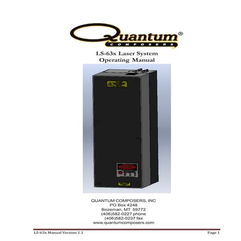 LS635 Laser System Manual