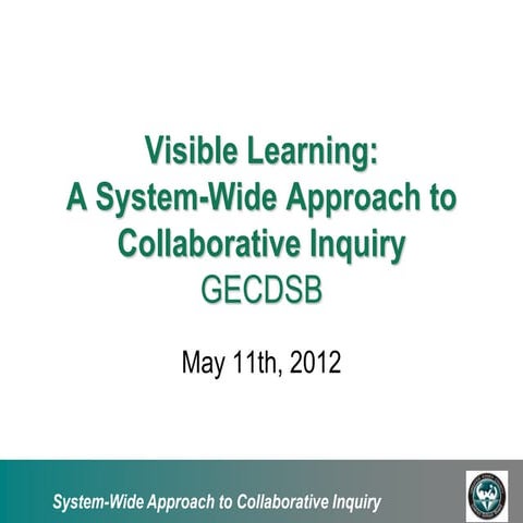 GECDSB LSA Presentation May 11th 2012