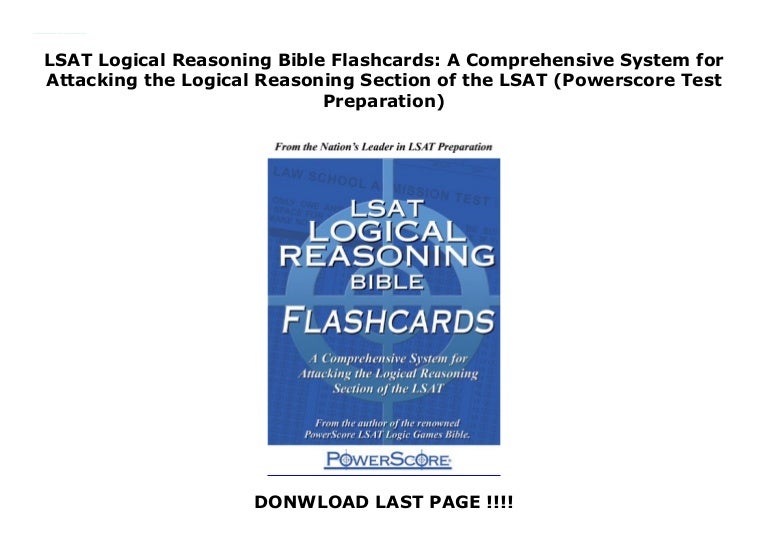 LSAT Logical Reasoning Bible Flashcards A Comprehensive System for A…