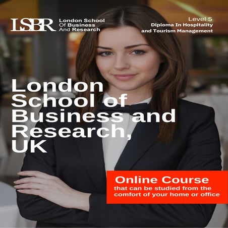 Level 5 Diploma in Hospitality and Tourism Management Delivered Online by LSBR,UK