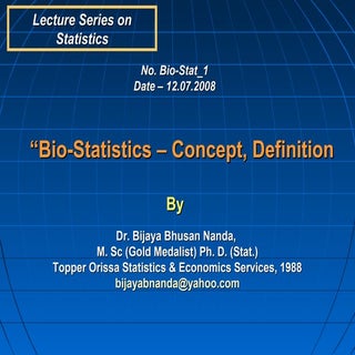 Biostatistics Concept & Definition
