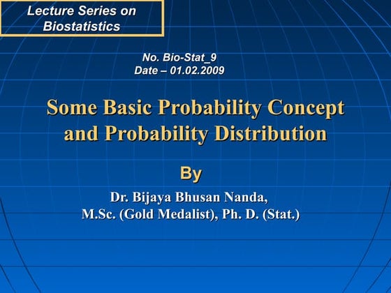 Probability concept and Probability distribution