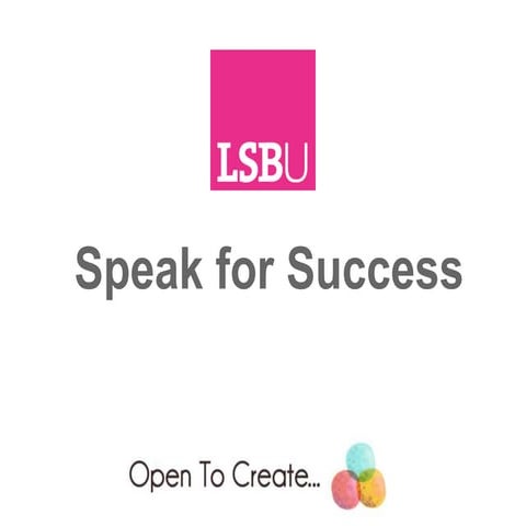 London South Bank HSBC Speak for Success programme day 2
