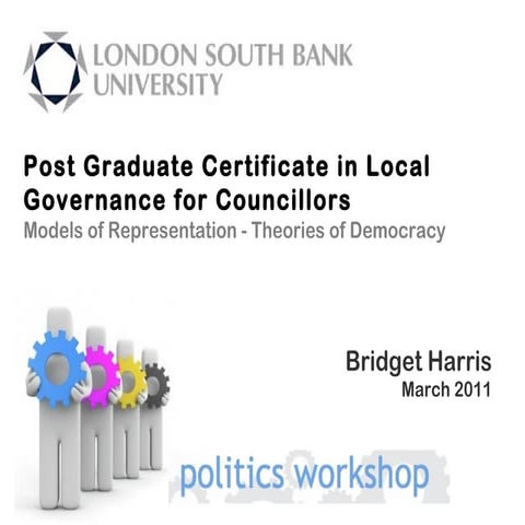 Models of Representation - Theories of Democracy