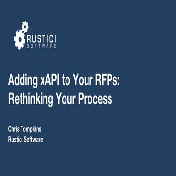 Adding xAPI to your RFPs: Rethinking your process