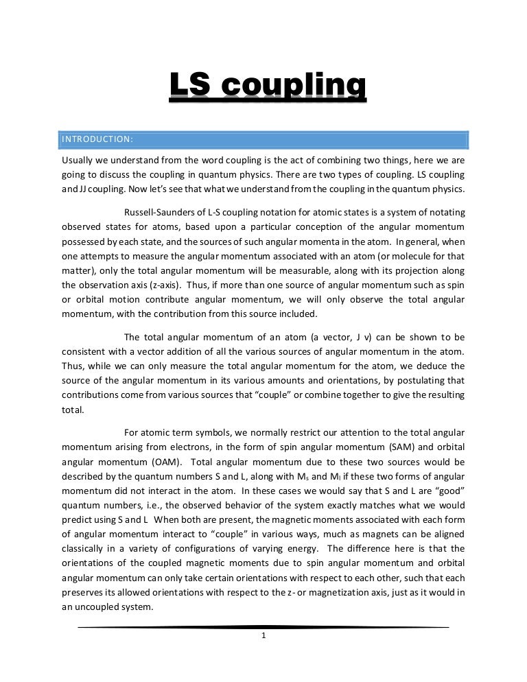 Ls coupling