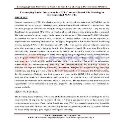 leveraging social networks p2 p content-based file sharing in disconnected ma...