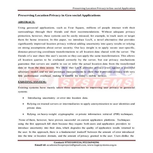 preserving location privacy in geosocial applications