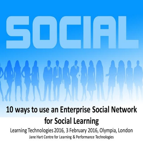 10 Ways to Use an Enterprise Social Network for Social Learning