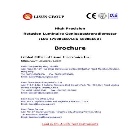 Rotation Luminaire Goniospectroradiometer