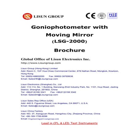 Goniophotometer with Rotating Mirror