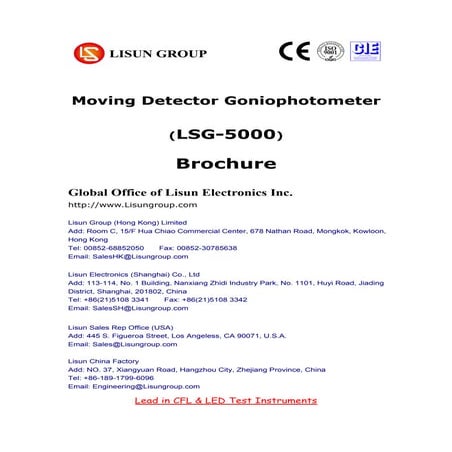 Moving Detector Goniophotometer5000