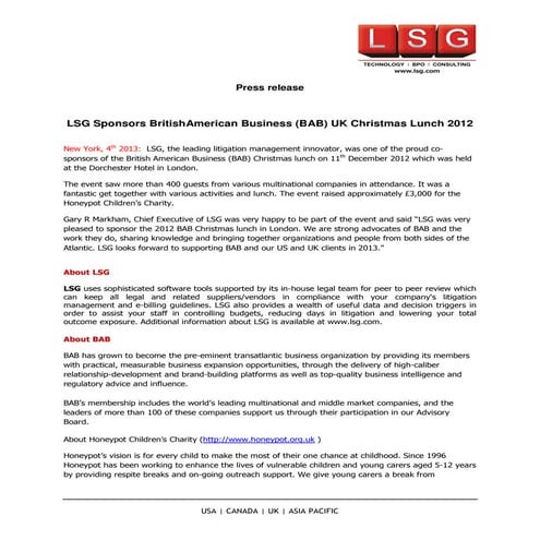 Lsg sponsors-bab-british-american-business-uk-christmas-lunch 2012-press-release-02 jan2013