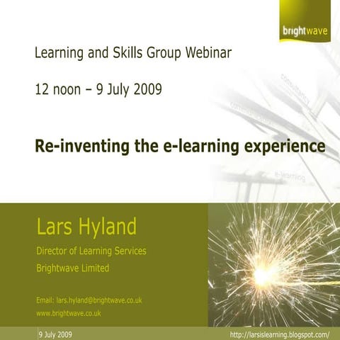 Learning  and Skills Group Webinar 09.07.09