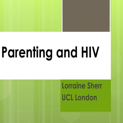 Parenting support in the context of HIV