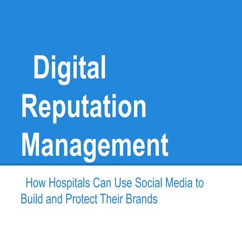 Hospital Public Relations and Marketing via Social Media