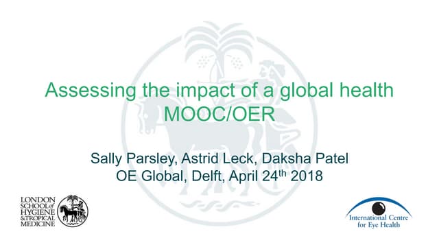 Assessing the impact of a global health MOOC/OER 