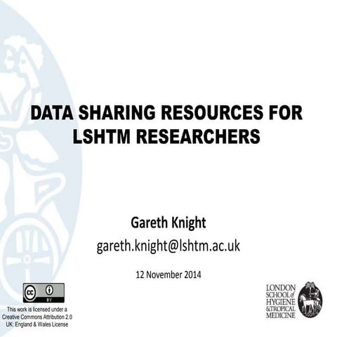 Data sharing resources for LSHTM researchers