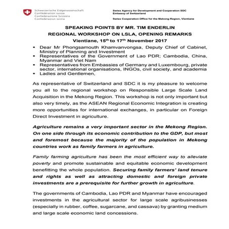 Lsla workshop nov17 speaking points tim enderlin 13.11.2017