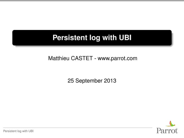 Kernel Recipes 2013 - Persistent lo...