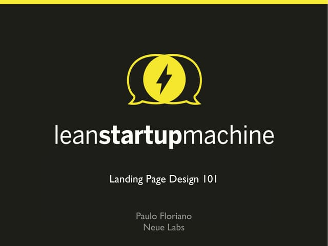 Landing Page Design 101 - Lean Star...