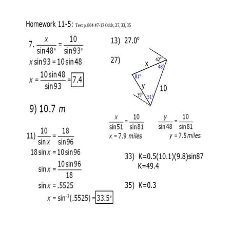 Lsn 11-6: Law of Cosines