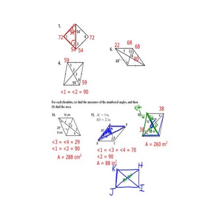 Lsn 11-7 Proofs Given Rhombii